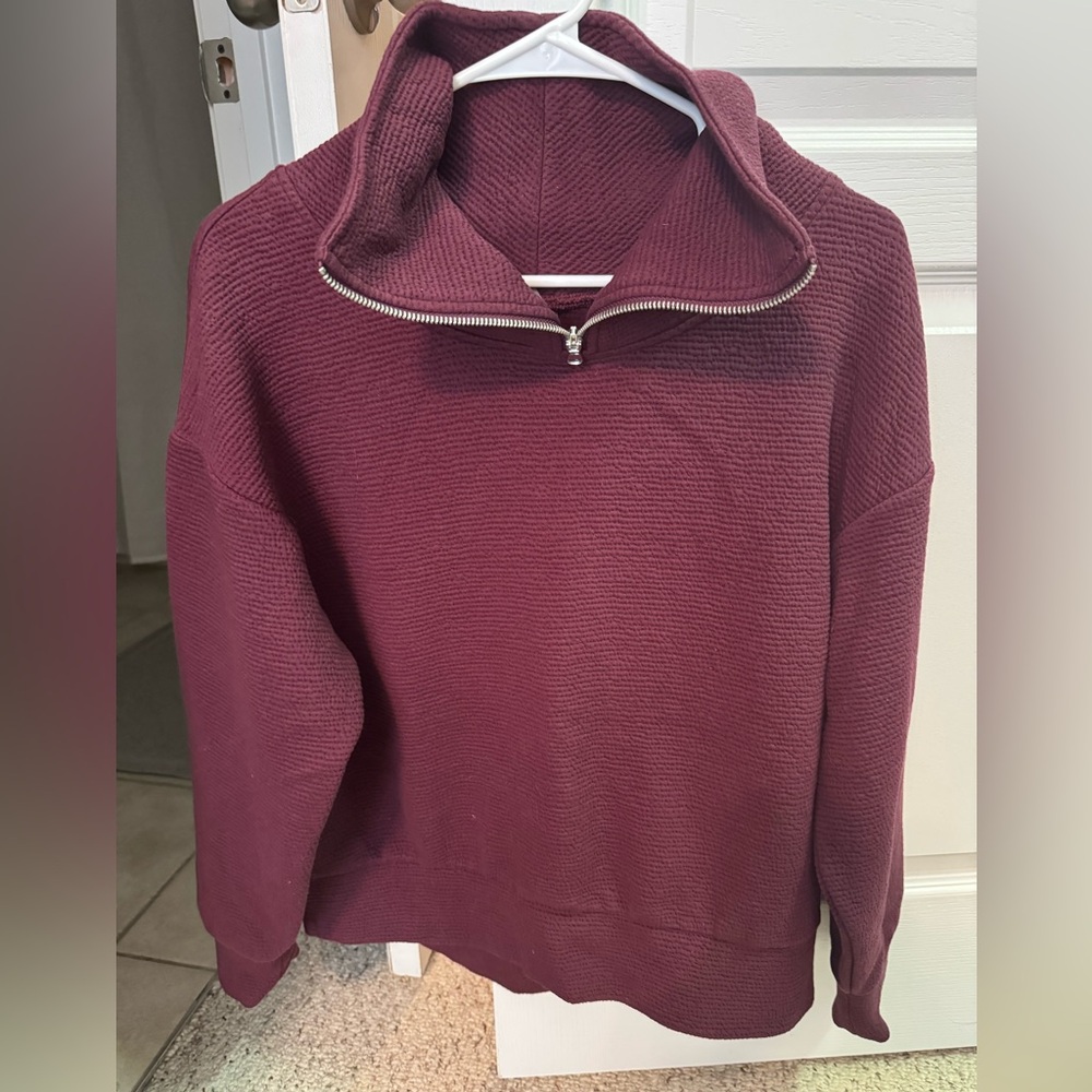 Calia Burgundy Half-Zip Sweater, small